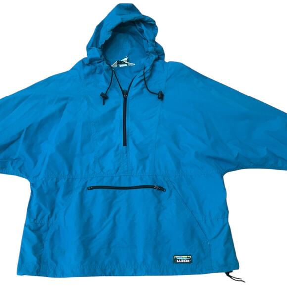 Vintage L.L. Bean Blue Pullover Windbreaker Jacket 90s Outdoor Hiking - - Picture 2 of 4